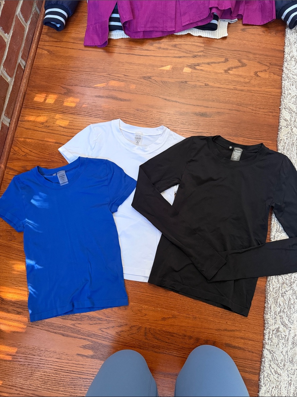 Aritzia Sunday Best Women’s Crewneck Tees - Blue, White & Black